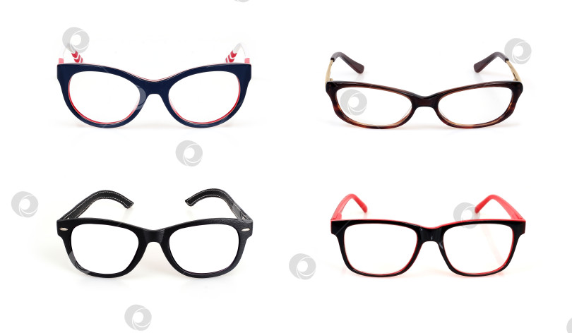 Скачать Набор очков, выделенных на белом фоне, для нанесения на портрет фотосток Ozero