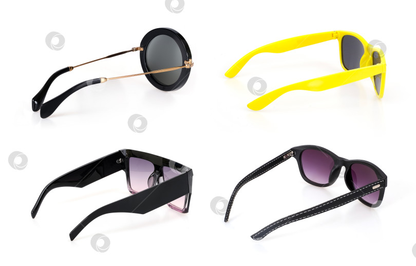 Скачать Одноглазые забавные очки, выделенные на белом фоне, для нанесения на портрет фотосток Ozero