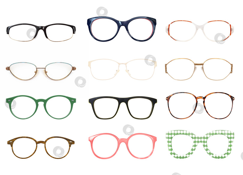 Скачать Набор очков, выделенных на белом фоне, для нанесения на портрет фотосток Ozero