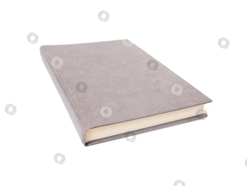 Скачать Одна серая книга, выделенная на белом фоне фотосток Ozero