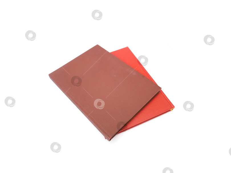 Скачать Две красные книги, выделенные на белом фоне фотосток Ozero