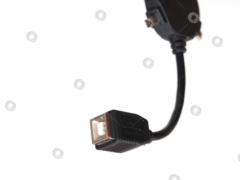 Скачать Кабель-адаптер USB, выделенный на белом фоне фотосток Ozero