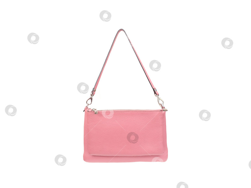 Скачать Элегантная розовая женская сумка, выделенная на белом фоне фотосток Ozero