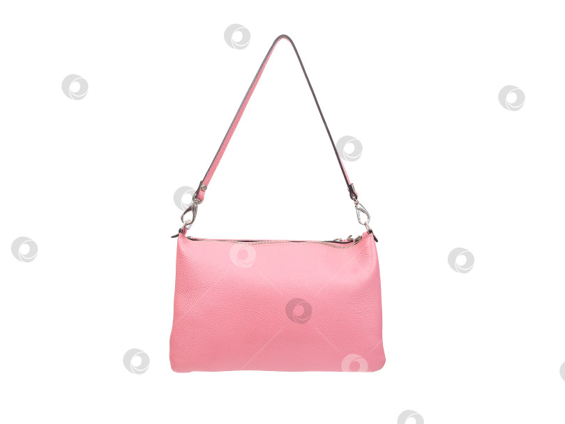 Скачать Элегантная розовая женская сумка, выделенная на белом фоне фотосток Ozero