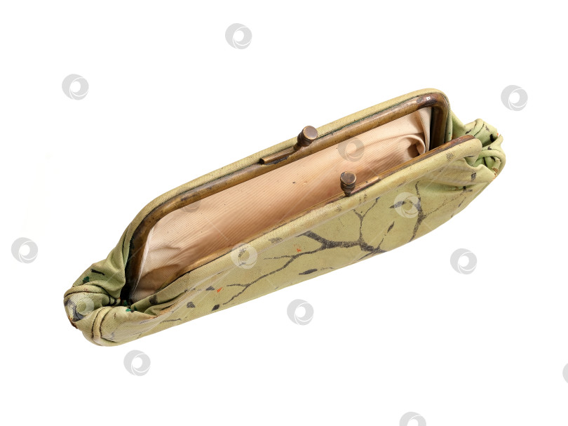 Скачать Винтажная косметичка, выделенная на белом фоне фотосток Ozero