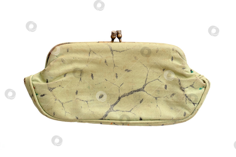 Скачать Винтажная косметичка, выделенная на белом фоне фотосток Ozero