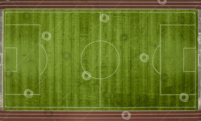 Скачать Аэрофотосъемка футбольного поля без людей с помощью квадрокоптера фотосток Ozero
