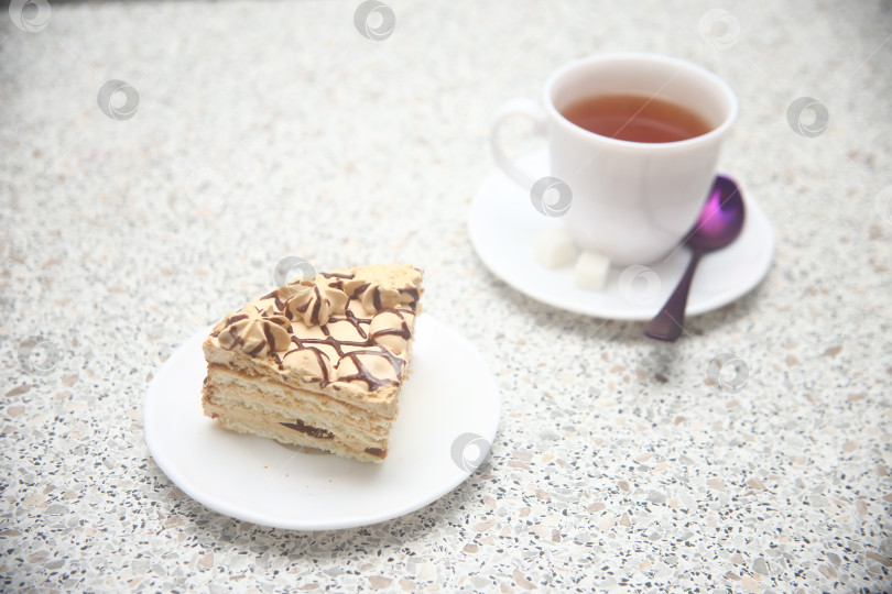 Скачать Кусок торта с карамелью фотосток Ozero