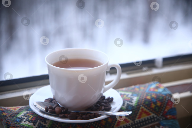 Скачать Кофе с кофейными зернами фотосток Ozero