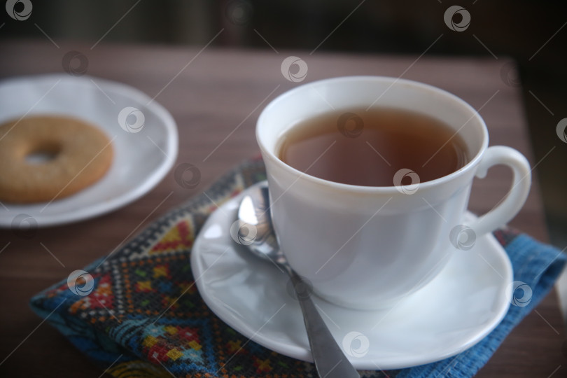 Скачать Кофе с кофейными зернами и печеньем фотосток Ozero