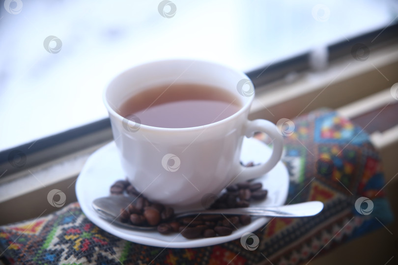 Скачать Кофе с кофейными зернами фотосток Ozero