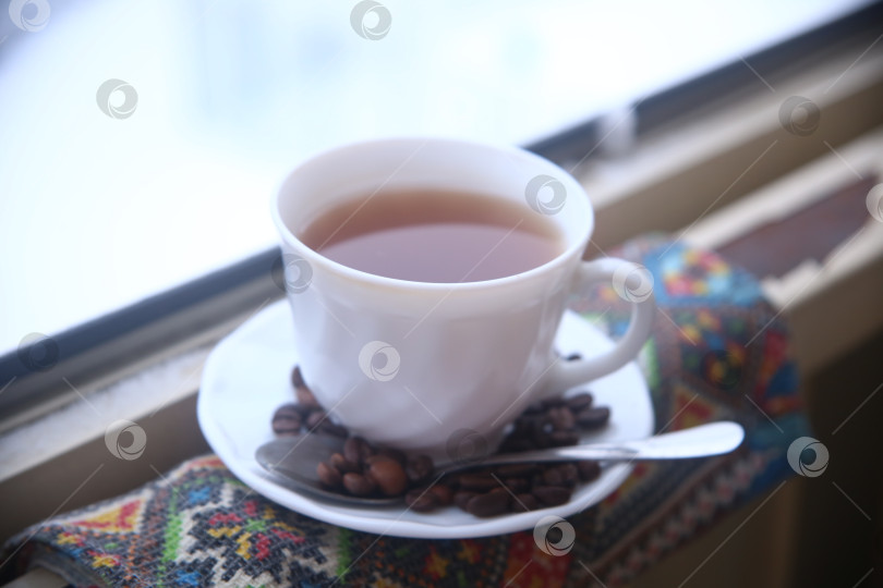 Скачать Кофе с кофейными зернами фотосток Ozero