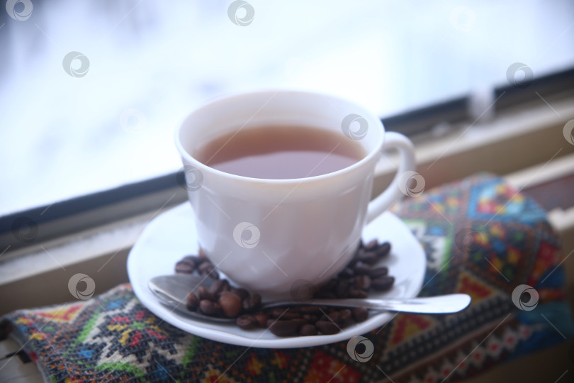 Скачать Кофе с кофейными зернами фотосток Ozero