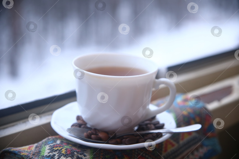 Скачать Кофе с кофейными зернами фотосток Ozero