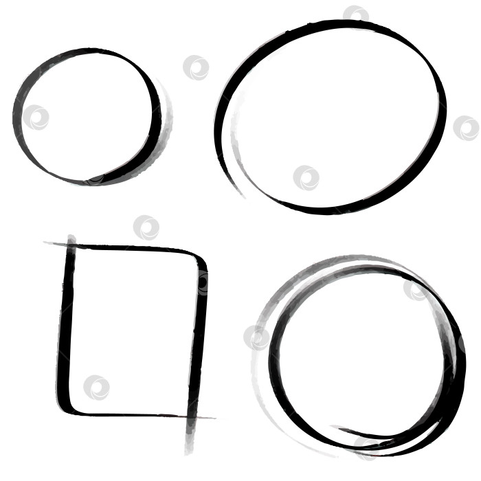 Скачать круги ручной росписи, абстрактный рисунок, клипарт фотосток Ozero