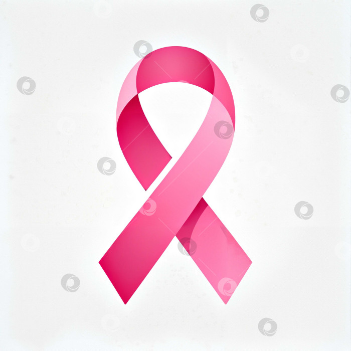 Скачать Розовая лента в поддержку борьбы с раком груди на белом фоне фотосток Ozero