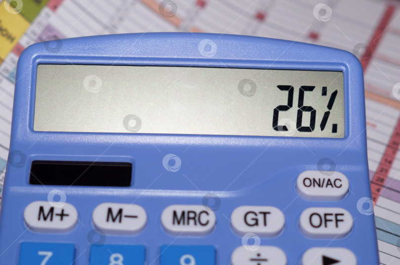 Скачать На табло калькулятора показано 26% фотосток Ozero