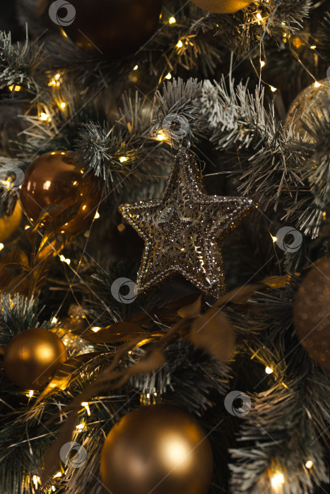 Скачать звезда на рождественской елке, звезда для украшения рождественской елки фотосток Ozero