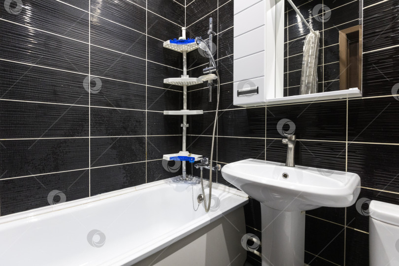 Скачать современная ванная комната с туалетом и стиральной машиной фотосток Ozero