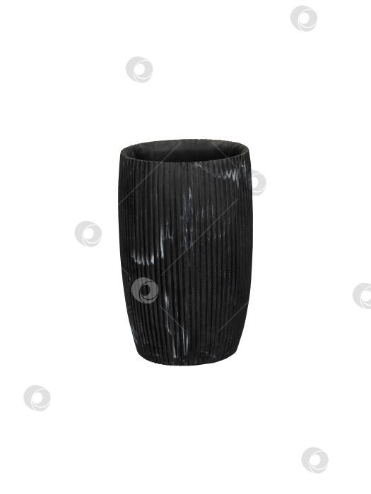 Скачать Современный держатель для зубной щетки из черного полирезина с ребристой текстурой - Минималистичный скандинавский аксессуар для декора ванной комнаты фотосток Ozero