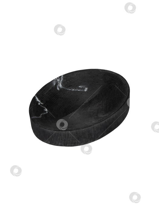 Скачать Современная минималистичная мыльница из черного полирезина - элегантный водостойкий аксессуар для ванной комнаты и функциональный декор фотосток Ozero