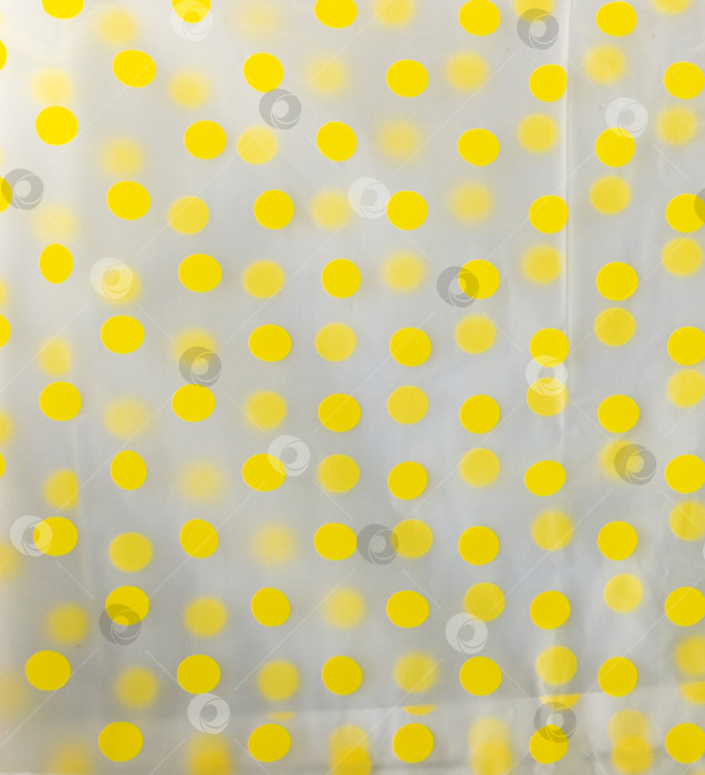 Скачать Прозрачный водонепроницаемый материал в горошек с желтыми точками фотосток Ozero
