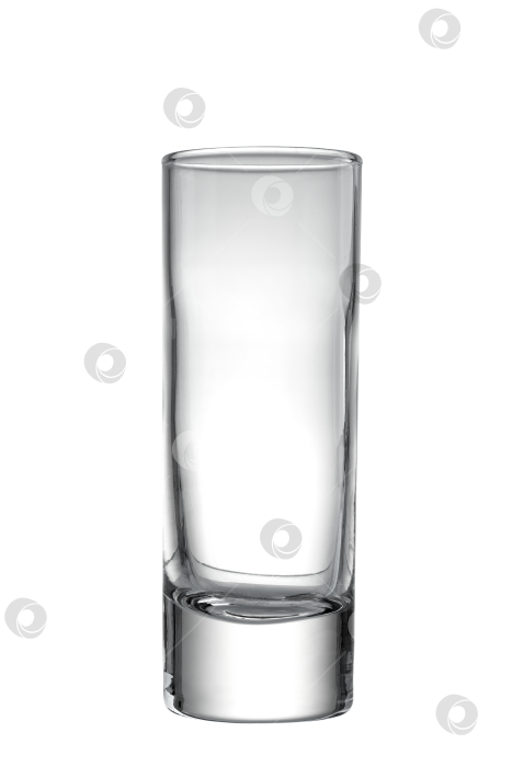 Скачать прозрачная стеклянная ваза лаконичной формы, выделяющаяся на белом фоне фотосток Ozero