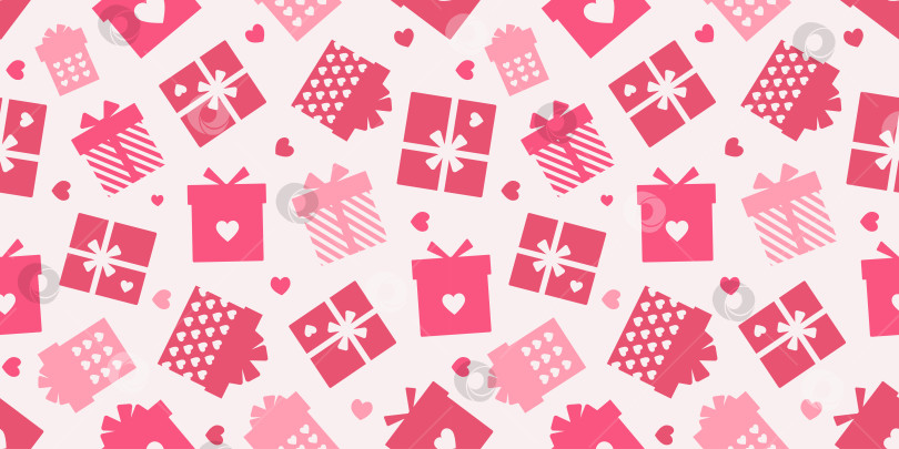 Скачать Бесшовный узор с праздничными коробками. Векторная иллюстрация фотосток Ozero