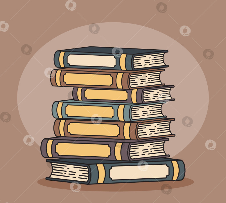 Скачать Мультяшная стопка красочных книг фотосток Ozero