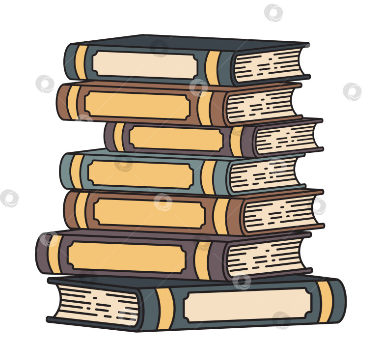 Скачать Мультяшная стопка красочных книг фотосток Ozero