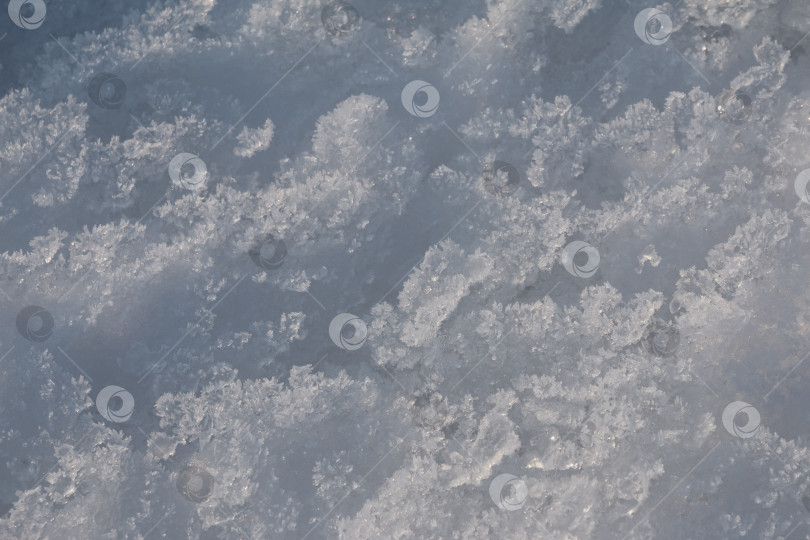 Скачать Абстрактная текстура замерзшего снежного покрова с элементами инея фотосток Ozero