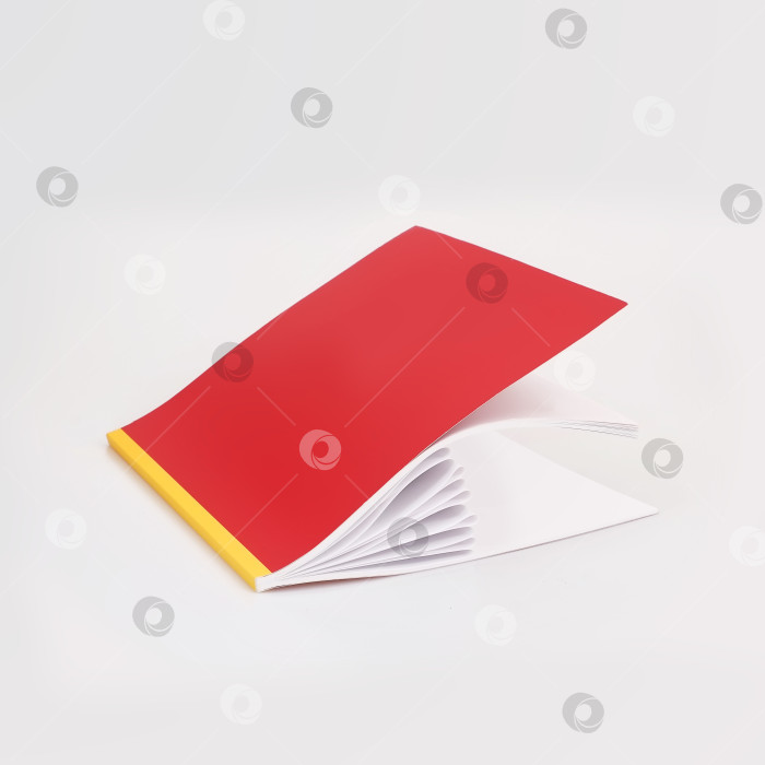 Скачать Одна красная книга, выделенная на белом фоне фотосток Ozero