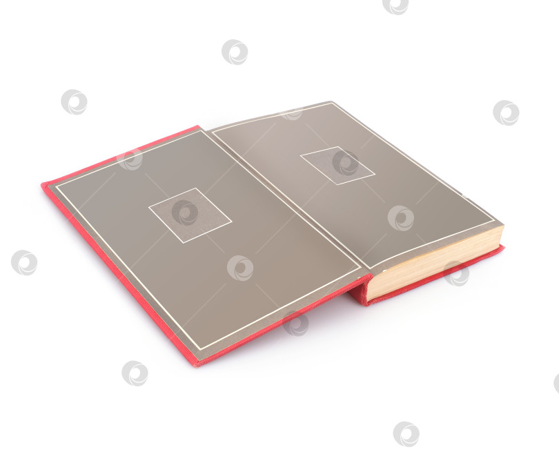 Скачать Книга в красной обложке, выделенная на белом фоне фотосток Ozero