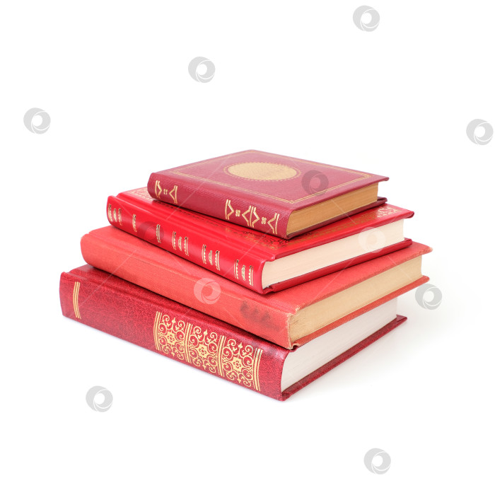 Скачать Красные книги, выделенные на белом фоне фотосток Ozero