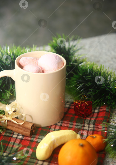 Скачать Напиток горячий какао с маршмеллоу фотосток Ozero