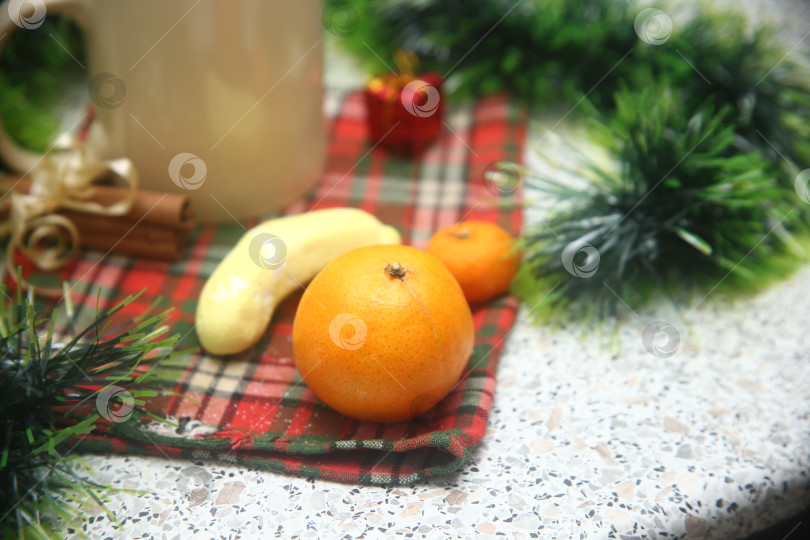 Скачать Напиток кофе и мандарины фотосток Ozero