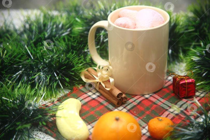 Скачать Напиток кофейный в кружке с корицей фотосток Ozero