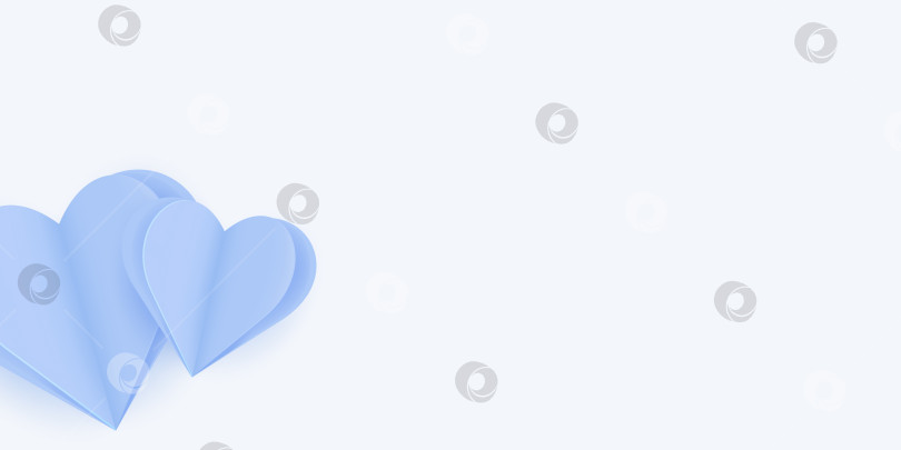 Скачать Минималистичный фон с вырезанными из бумаги сердечками. Шаблон для флаера, рекламного баннера, публикации в социальных сетях или рекламной брошюры. фотосток Ozero