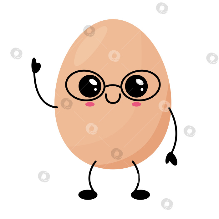 Скачать Симпатичная иллюстрация персонажа из кавайного яйца фотосток Ozero