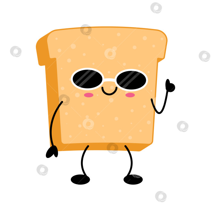 Скачать Классный персонаж из кавайного тостового хлеба фотосток Ozero
