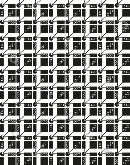 Скачать Бесшовный геометрический узор из прямоугольников, кругов без единого сектора. фотосток Ozero