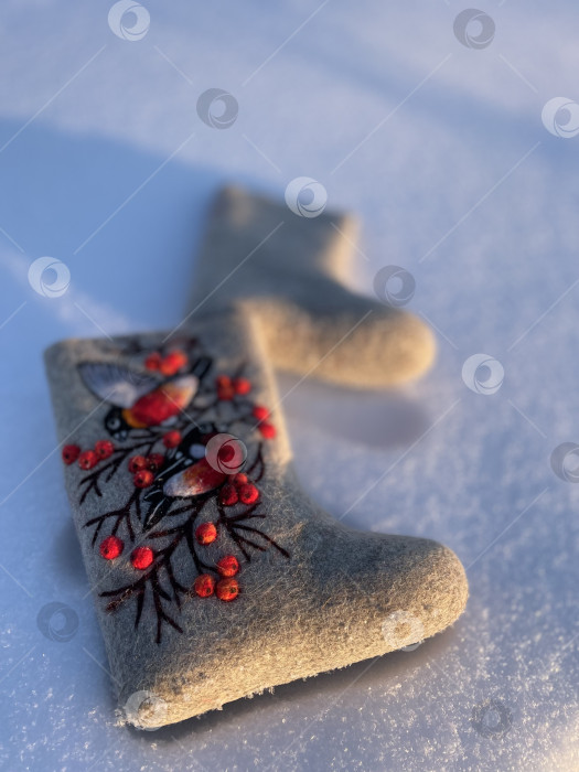 Скачать Валенки крупным планом фотосток Ozero