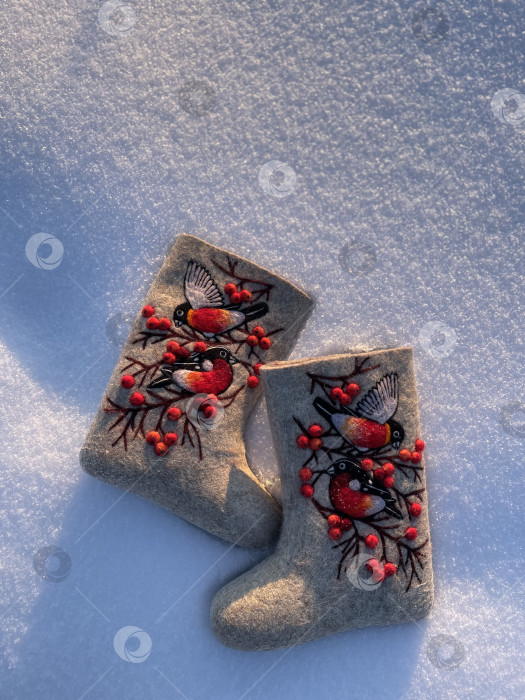 Скачать Валенки со снегирями фотосток Ozero