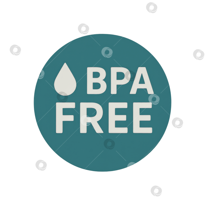 Скачать Наклейка на этикетку без BPA с символом капли на прозрачном фоне фотосток Ozero