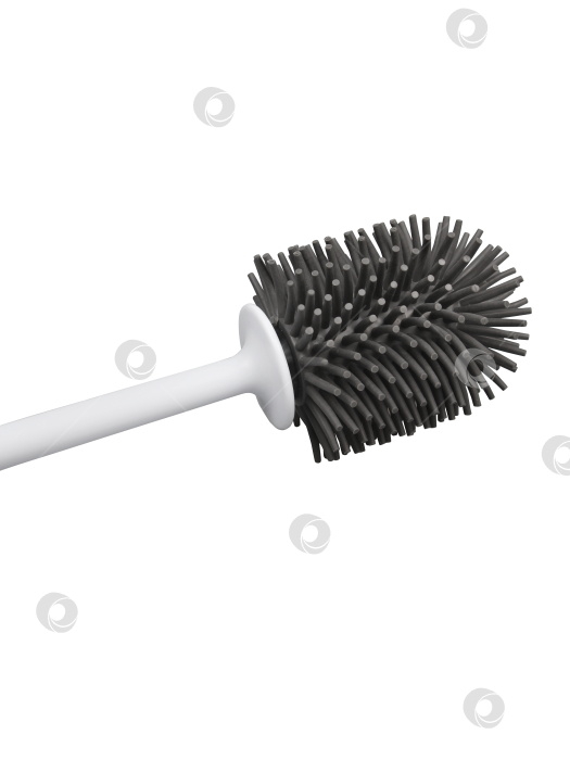 Скачать головка силиконовой щетки для унитаза выделена на белом фоне фотосток Ozero