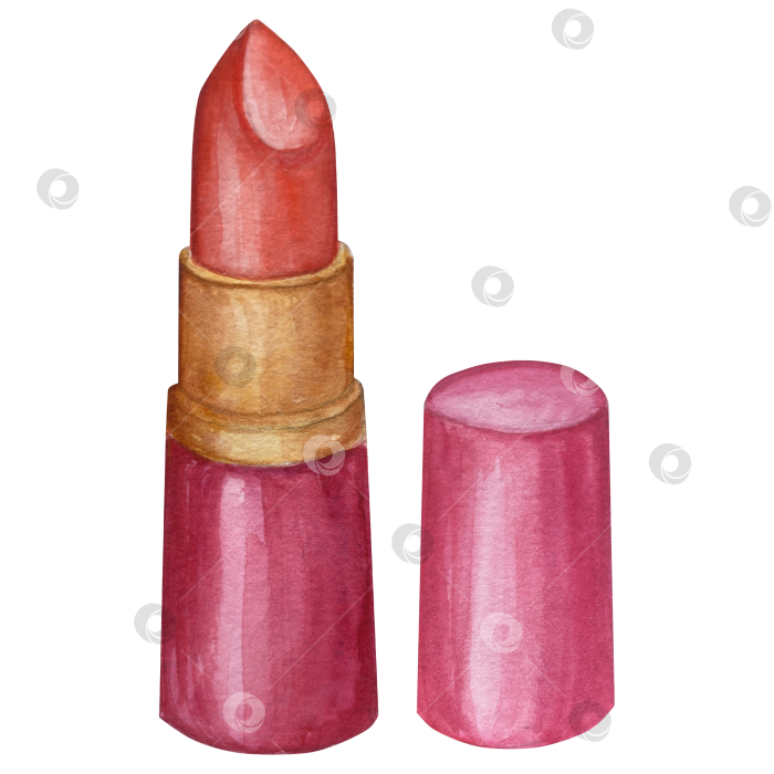 Скачать Набор женских аксессуаров, выполненных акварелью. Косметика, обувь, духи, платье, сумка, солнцезащитные очки, польский клипарт. Для наклеек для ежедневника, текстильных принтов, поделок. фотосток Ozero