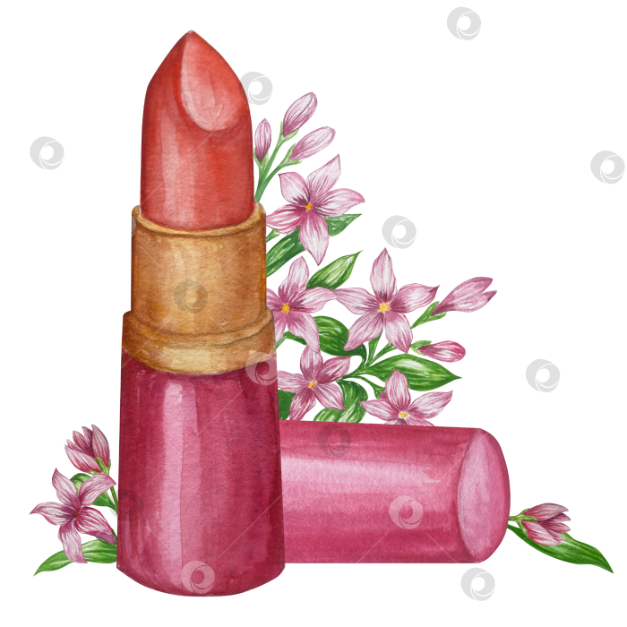 Скачать Набор женских аксессуаров, выполненных акварелью. Косметика, обувь, духи, платье, сумка, солнцезащитные очки, польский клипарт. Для наклеек для ежедневника, текстильных принтов, поделок. фотосток Ozero