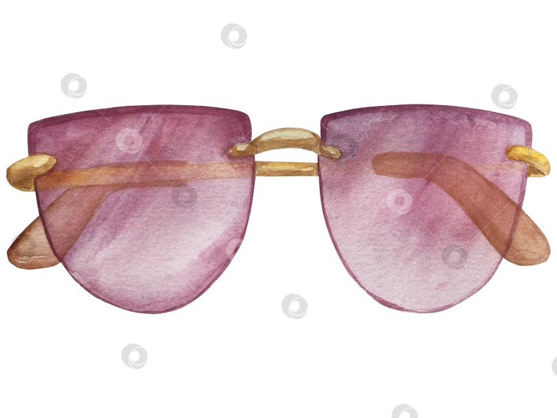 Скачать Набор женских аксессуаров, выполненных акварелью. Косметика, обувь, духи, платье, сумка, солнцезащитные очки, польский клипарт. Для наклеек для ежедневника, текстильных принтов, поделок. фотосток Ozero