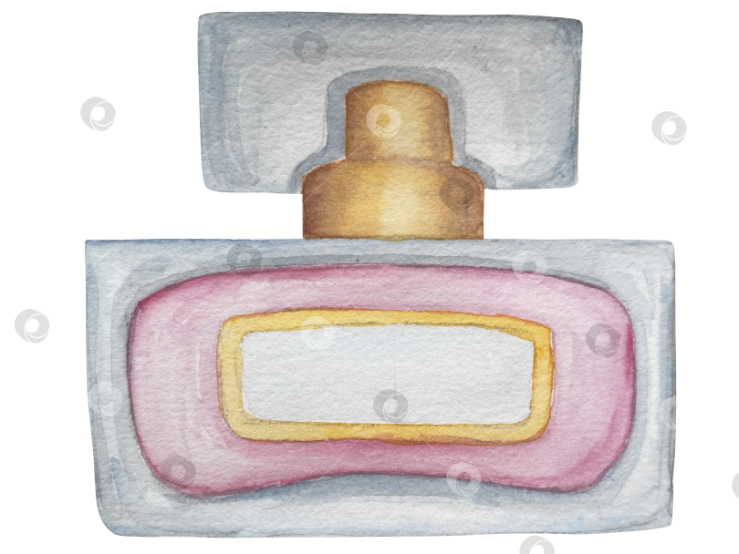 Скачать Набор женских аксессуаров, выполненных акварелью. Косметика, обувь, духи, платье, сумка, солнцезащитные очки, польский клипарт. Для наклеек для ежедневника, текстильных принтов, поделок. фотосток Ozero