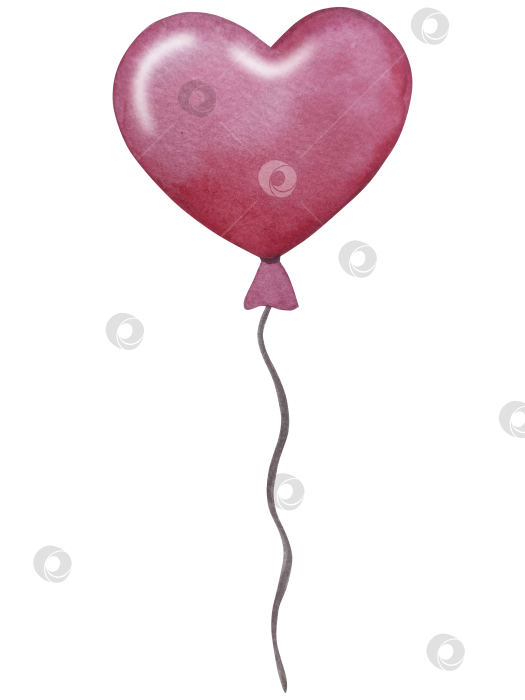 Скачать Большой набор акварельных элементов для оформления дня Святого Валентина. Милые акварельные значки, символ романтики, любви для печати, открыток, плакатов, наклеек фотосток Ozero